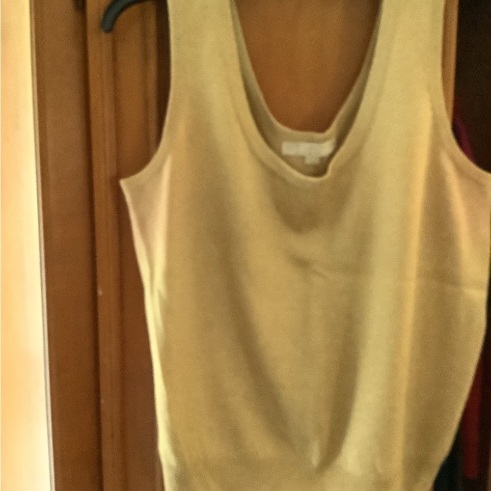 St. John Santana Knit Gold Tank Top